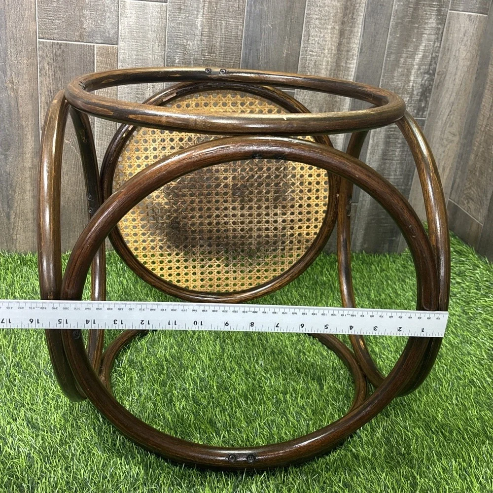 Bentwood rocker footrest only rare wood wicker rattan